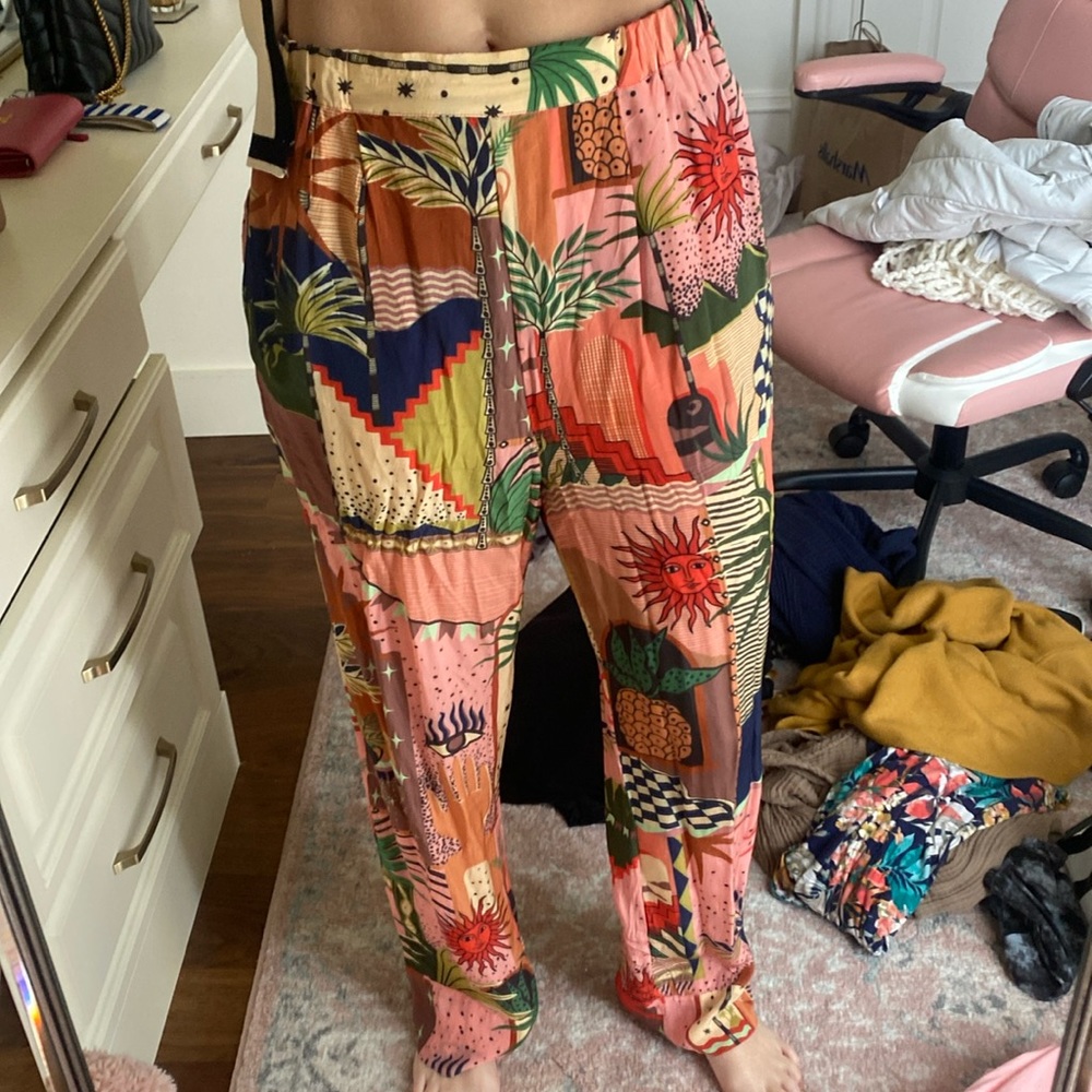 Farm rip satin pants